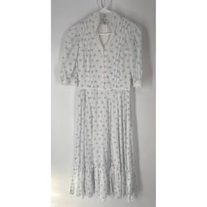 Vintage Prairie Dress Floral Lace Coastal Cowgirl Cottage Peasant Romantic Folk